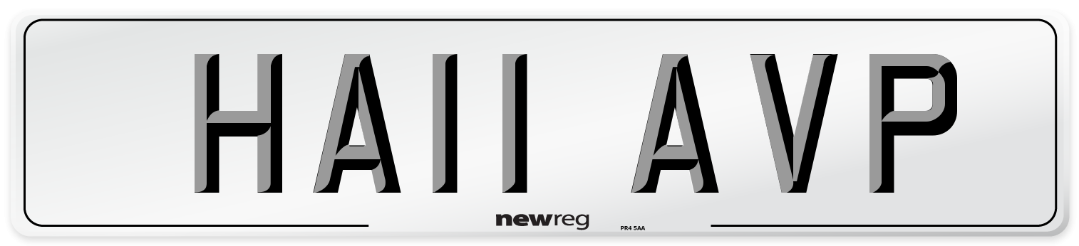 HA11 AVP Number Plate from New Reg
